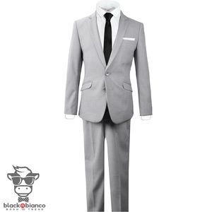 Black n Bianca boys 4 pc suit